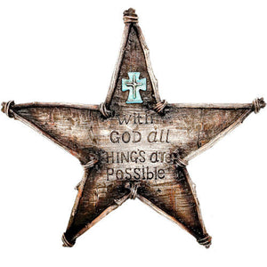 "With God" Western Star Plaque