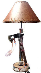 Western Ax Lamp with Shade