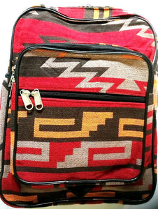 Southwestern "Santa Fe" Style Backpack Red