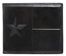 Load image into Gallery viewer, Genuine Leather Embossed Lonestar Men&#39;s Wallet Black