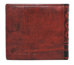 Genuine Leather US Flag Men's Bi-Fold Wallet - Choose From 2 Colors!