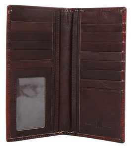 Genuine Leather Embossed Lonestar Men's Rodeo Wallet - Choose From 2 Colors!