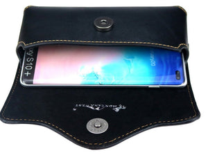 Praying Cowboy Genuine Leather Belt Loop Holster Cell Phone Case - Choose From 3 Colors!