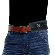 Load image into Gallery viewer, Texas Star Small Leather Belt Loop Holster Cell Phone Case - Black