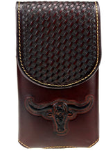 Load image into Gallery viewer, Longhorn Genuine Leather Belt Loop Holster Cell Phone Case