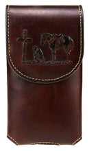 Load image into Gallery viewer, Praying Cowboy Genuine Leather Belt Loop Holster Cell Phone Case - Choose From 3 Colors!