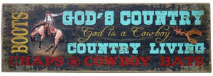 "God's Country" Western Art on Wood