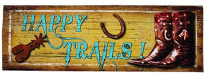 "Happy Trails" Western Art on Wood