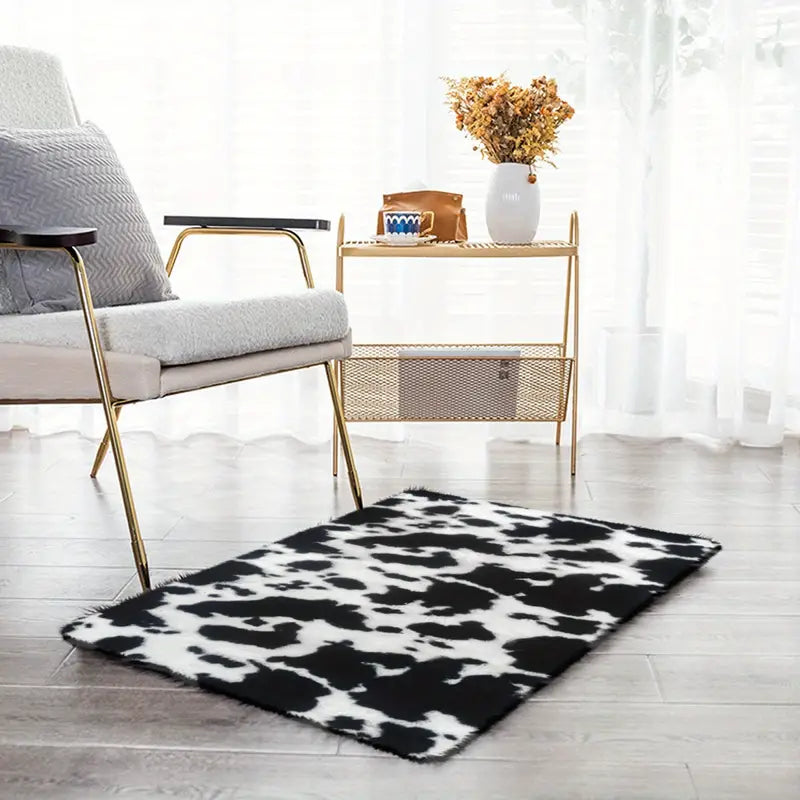 Cow Print Area Rug - 2' x 3'