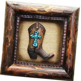 Western Cowboy Boot Wall Plaque