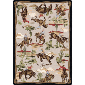 "Retro Cowboy-Natural" Western Area Rugs - Choose from 6 Sizes!