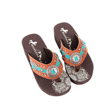 Load image into Gallery viewer, Mandala Concho Wedge Flip-Flop