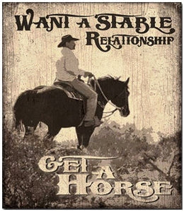 "Get a Horse" Tin Sign