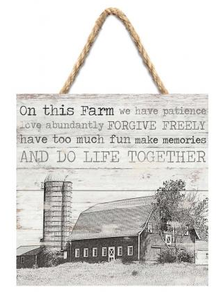 "On This Farm" Jute Pallet Sign