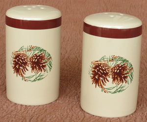 Pine Cone Ceramic Salt & Pepper Shakers
