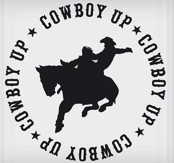Cowboy Up Sticker - 5-1/2