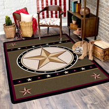 Load image into Gallery viewer, &quot;Sage Star - Green&quot; Western Area Rugs - Choose from 6 Sizes!