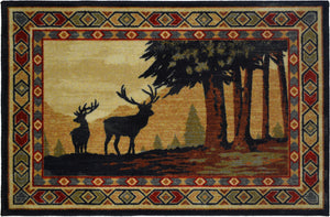 "Southwest Deer" Lodge Area Rug 30" x 46"