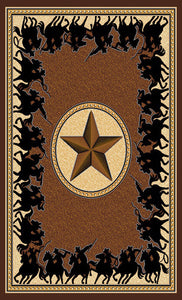 Lone Star Riders Chocolate Rug Collection - 4 Sizes to Choose From!