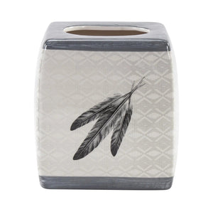 Feather Design Tissue Box Holder