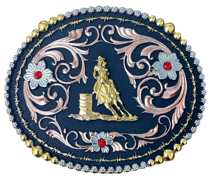 Barrel Racer Belt Buckle Vintage Horse Racing Rodeo Country Western 2024 Ranch