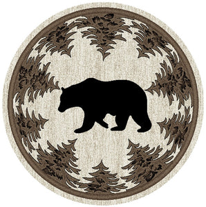 "Tranquil Bear Multi" Lodge Area Rug Collection - Available in 6 Sizes!