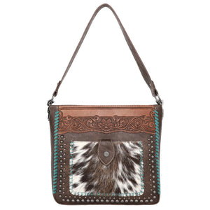 Trinity Ranch Hair-On Cowhide Concealed Carry Hobo Purse
