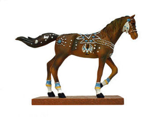"Trail of Turquoise" Painted Horse Sculpture
