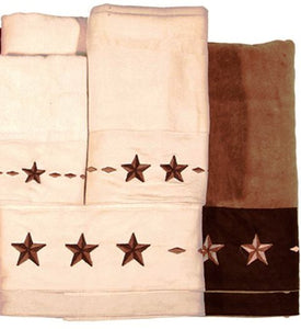 "Embroidery Star" Western 3-Pc. Towel Set - Choose from 4 Colors!