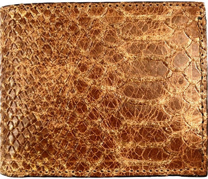 Twisted X Snake Print Leather Bi-Fold Wallet