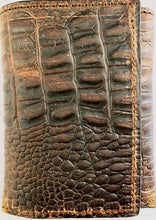Load image into Gallery viewer, Twisted X Western Brown Croc Tri-Fold Wallet