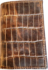 Twisted X Western Brown Gator Tri-Fold Wallet