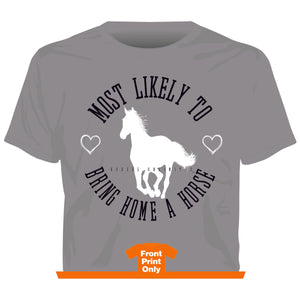 "Most Likely" Horses Unlimited Adult T-Shirt