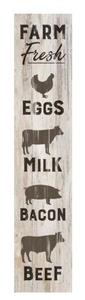 "Farm Fresh Eggs, Milk, Bacon, Beef" Vertical Block