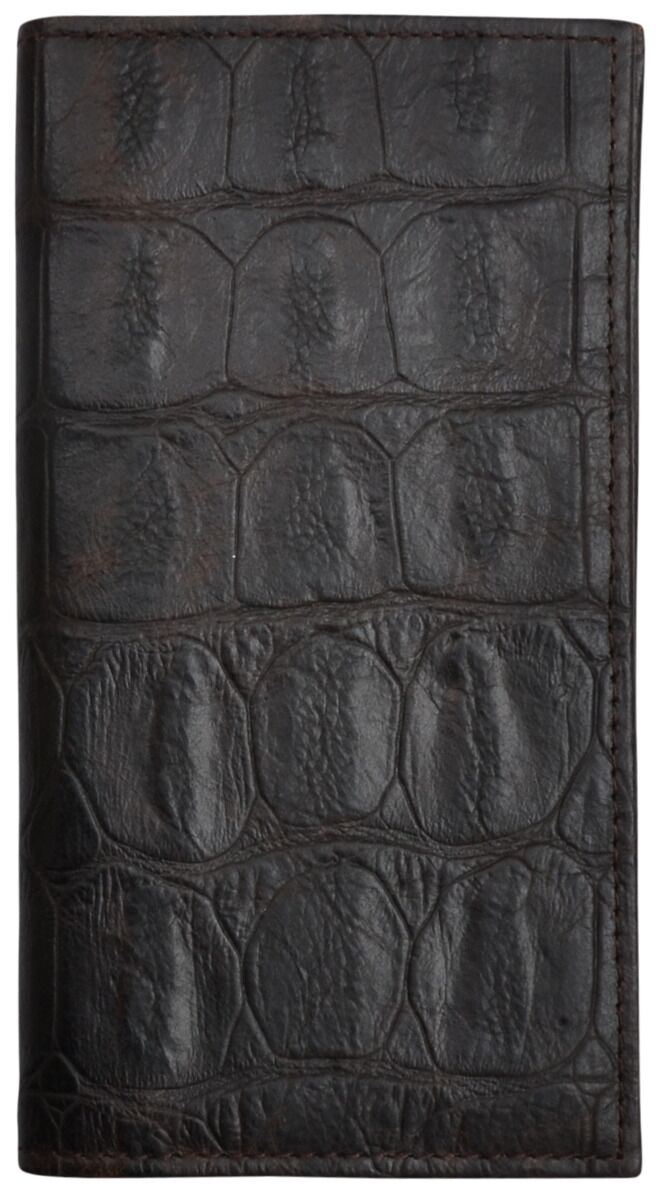 Black Gator Print Leather Rodeo Wallet