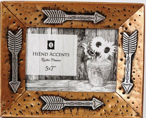 Western Gold Picture Frame with Silver Arrows