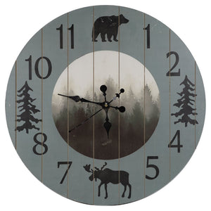 Northwoods Wall Clock - 22" Diameter