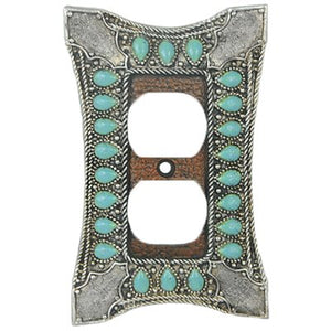 Turquoise Outlet Cover Plate
