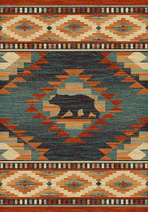 Wilderness Bear II Lodge Area Rug  (4 Sizes Available)