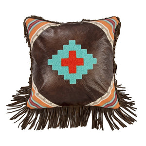 Aztec Cross Decorative Accent Pillow - 18" x 18"