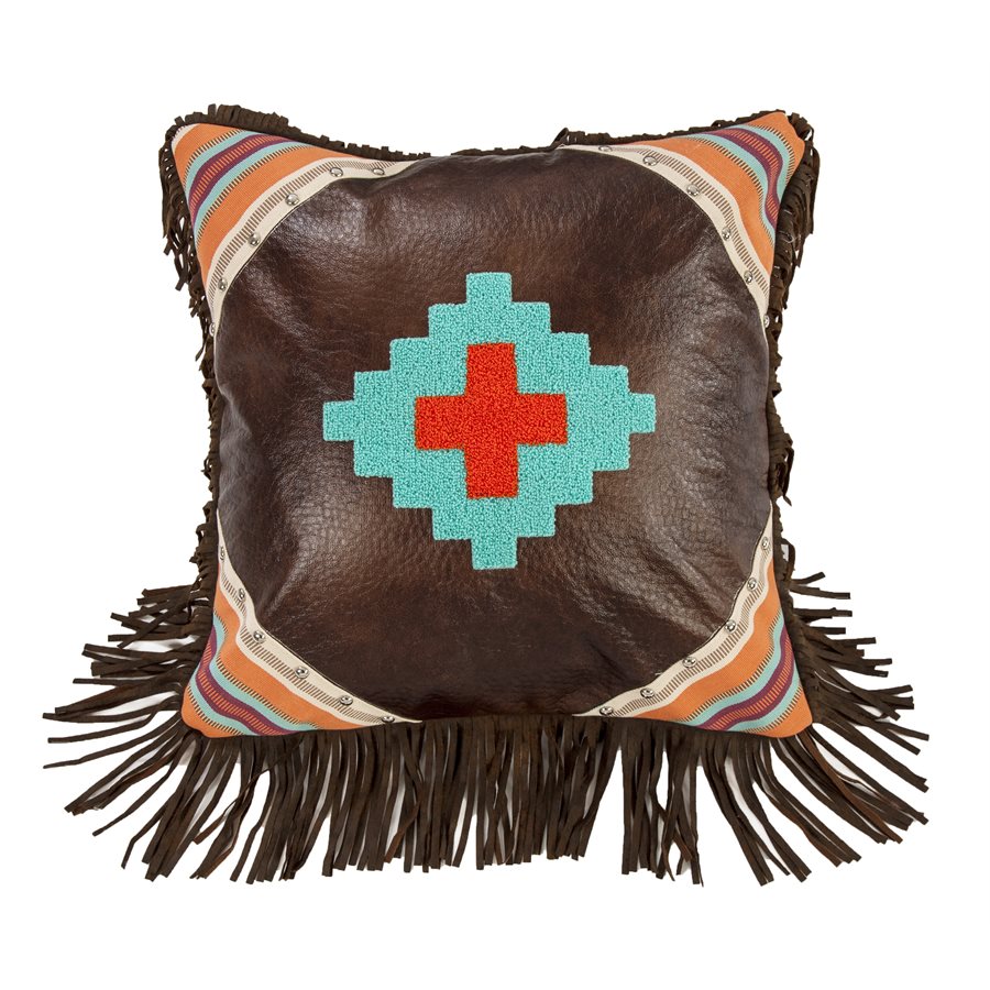 Aztec Cross Decorative Accent Pillow - 18