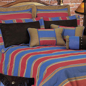 7-Pc Super Queen Luxury "Blue Denim" Western Comforter Set