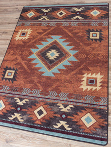 "Whiskey River - Rust" Southwestern Area Rugs - Choose from 6 Sizes!