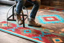 Load image into Gallery viewer, &quot;Whiskey River - Turquoise&quot; Southwestern Area Rugs - Choose from 6 Sizes!