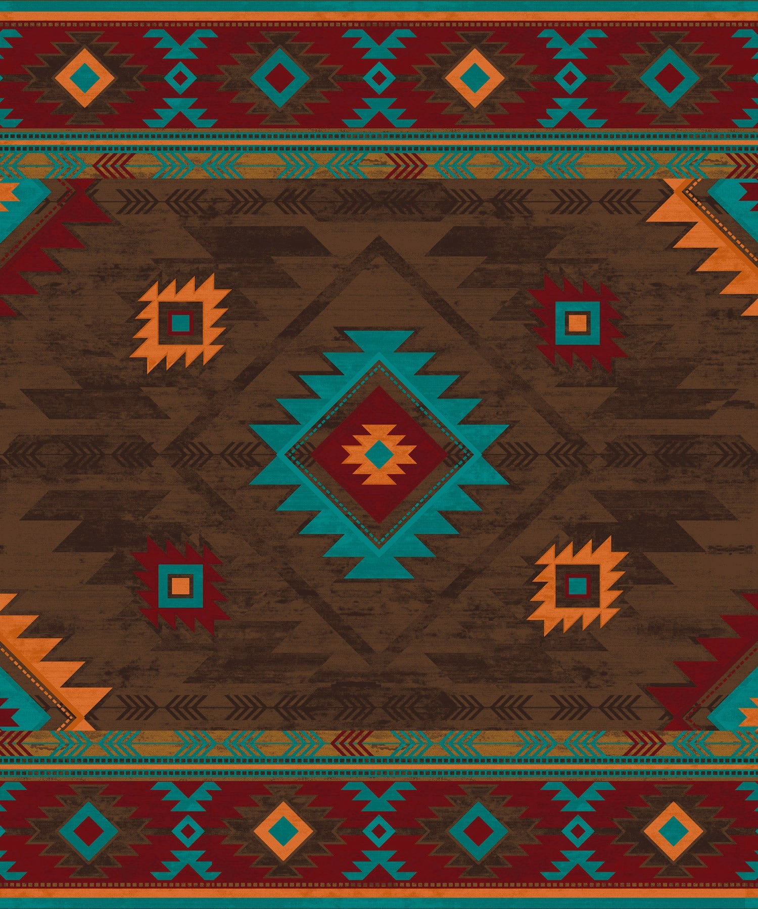 American Dakota Whiskey River 3 X 4 Rust Indoor Southwestern Area Rug in  the Rugs department at