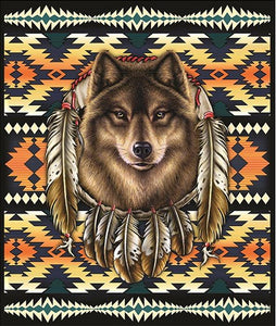 "Wolf" Heavy Fleece Blanket