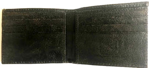 Twisted X Denim Distressed Bi-Fold Wallet with Embroidered Logo