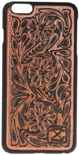 Twisted X Western Cognac Tooled Justin Cell Phone Snap-On Case for iPhone 6+