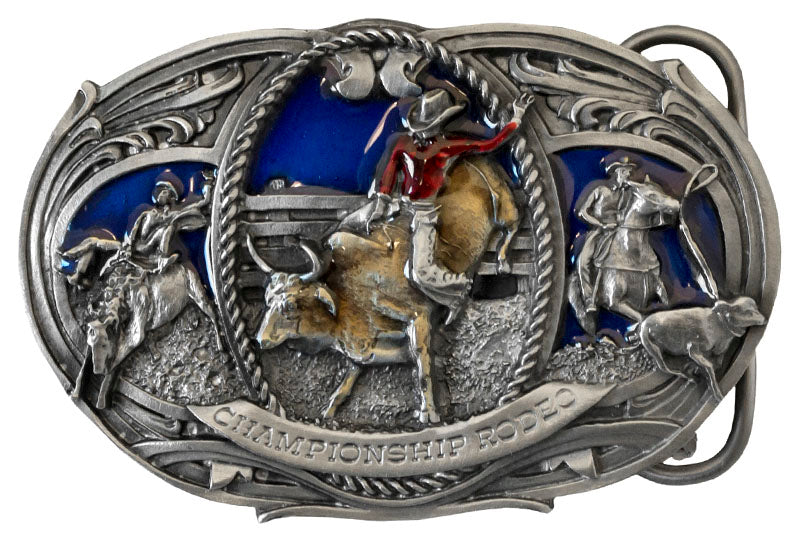 Championship Rodeo Belt Buckle - Small (Made in the USA)