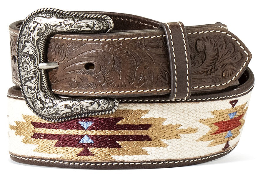 Men's Western Aztec Belt with Embroidery